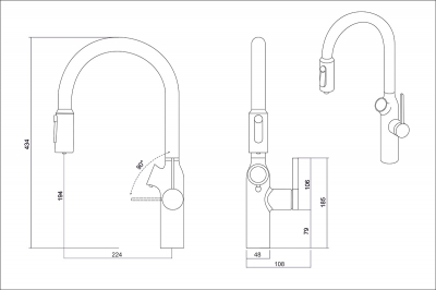Смеситель OL-8018 Satin